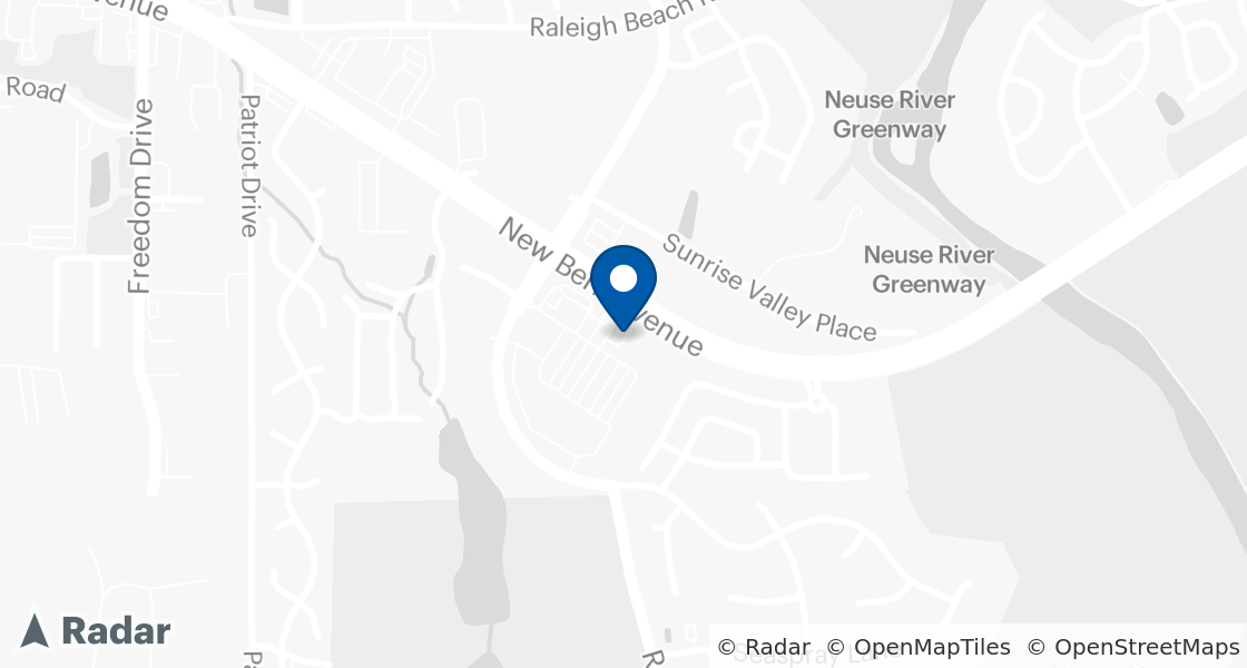 Map of Dairy Queen Location:: 5260 New Bern Ave, Raleigh, NC, 27610-1428